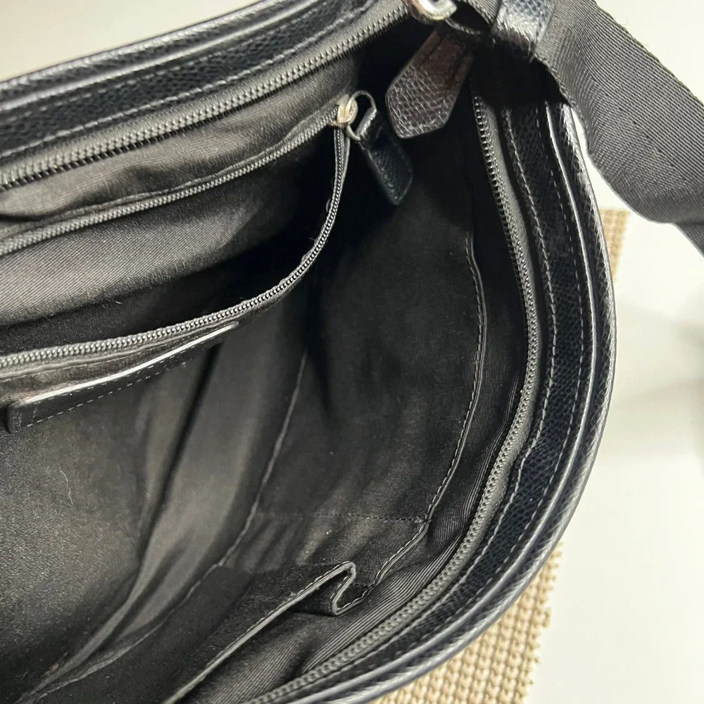 Coach Signature Canvas Crossbody Bag Charcoal Black F28456 Mens Messenger
